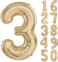 40 inch White Gold Number Balloon Giant Foil Helium Balloons Champagne Gold by Yeodong