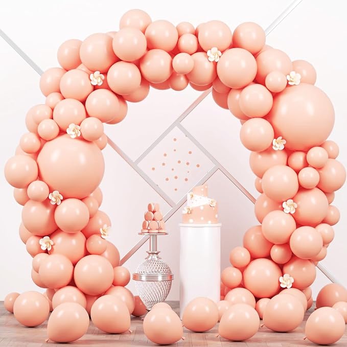 Voircoloria 90pcs Pastel Orange Balloons Garland Arch Kit, 18 12 10 5 Inch | by Voircoloria