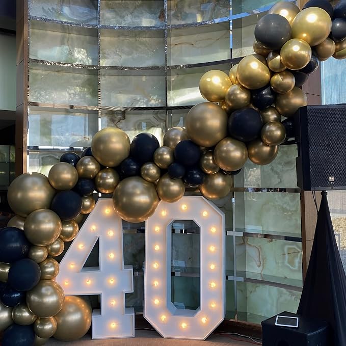 Voircoloria 105pcs Metallic Gold Party Latex Balloons, 12inch | - Image 7