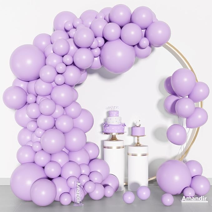 Amandir 153pcs Lavender Balloons Arch Garland Kit Different Sizes | 18 12 10 5 - Image 2