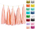 Peach Tassel Garland 20 Pcs, Tissue Paper Tassels Garland Banner by ODDODDY