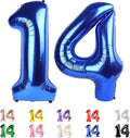 14 Balloon Numbers 40Inch for 14th Year Old Birthday Decorations, Dark Blue | by Mluchee