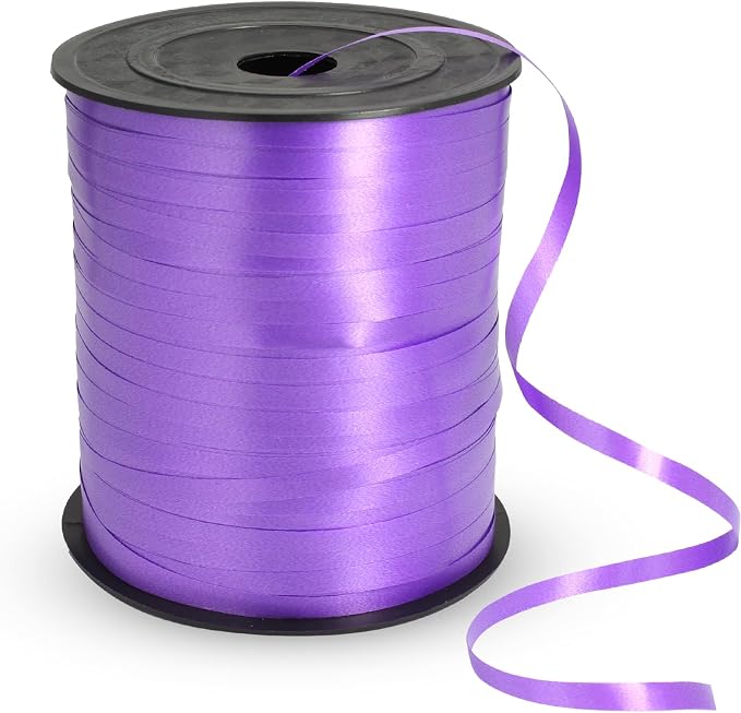 Luomorgo Purple Curling Ribbon, 500 Yards/1 Roll Balloon Ribbon | Plastic Thin - Image 6