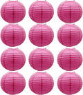 Hot Pink Paper Lanterns Decorative Hanging Round Shape Lanterns 8inch | by BARTHEW