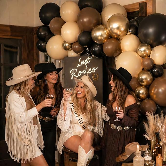 Brown Black Gold Balloons, 12 Inch Neutral Brown Tan Nude Black Beige Ivory - Image 5