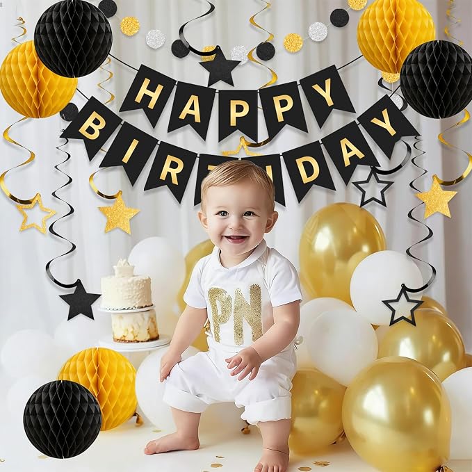 Rouceyxin Birthday Decorations, Happy Birthday Decor Sign Banner - Image 5