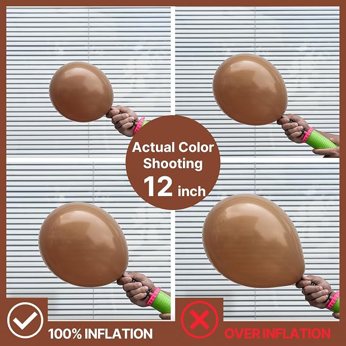 PartyWoo Brown Balloons 100pcs Boho Neutral Coffee Color 5 Inch | Balloons - Image 5