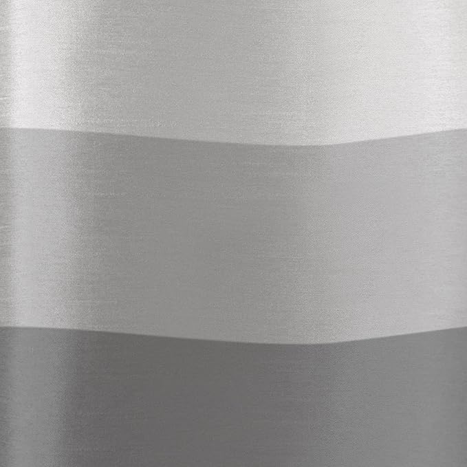 EXCLUSIVE HOME Chateau Striped Faux Silk Grommet Top Curtain Panel Pair - Image 2