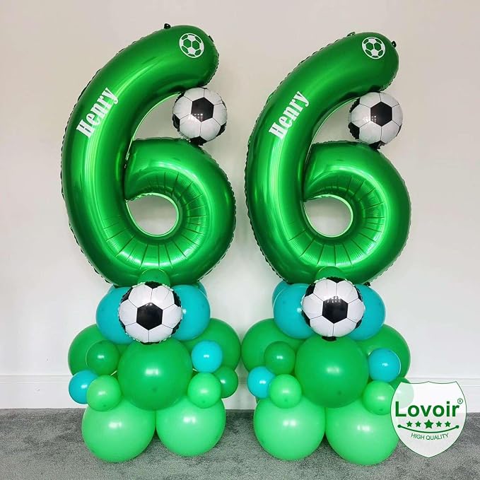 Dark Green 60 Number Balloons, 40 Inch Giant Number 60 Balloons Foil Mylar - Image 3