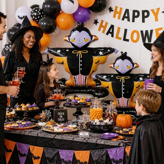 2 Pcs Halloween Balloons, Standing vampire balloon, Large Foil Halloween Party - Image 3