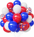 Red White and Blue Latex Balloons 50pcs 12 Inches | by PATYDECRO