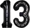 Race Car 40 Inch Black 13 Big Large Helium Balloon Number 0-9 | Track Giant by SULALABOO