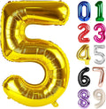 5 Balloon - Gold Birthday Number Balloons, 40 Inch Decorations Men Women | Gold by ALPHADELTAPI