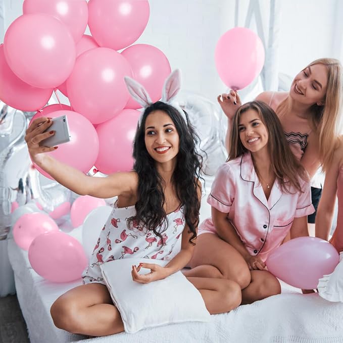 Pink Balloons Light Pink Birthday Decorations 100 Pack 12 inch Round Gender - Image 6