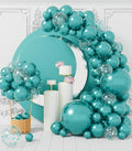 AULE 100Pcs Metallic Green Balloons 18/12/10/5 Inch Different Sizes | Teal by AULE