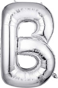 Single Aluminum Hanging Foil Film Silver Letter Balloons B 40 Inch | by FFNIU