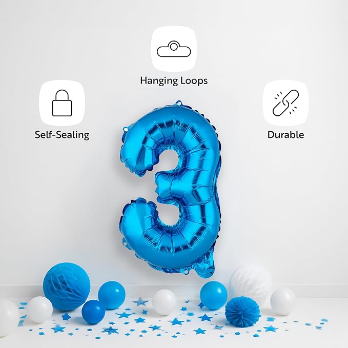 Restaurantware-Balloonify 16 Inch Number Balloon, 1 Digital Party Balloon - Image 4