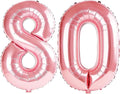40 Inch Number 80 Balloons for 80th Birthday Party Decorations, 0-100 Jewelry by FOBELEC