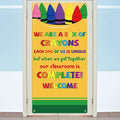 HunnmingRe Crayon Themed Classroom Decor Crayon Banner Door Cover First Day of by HunnmingRe