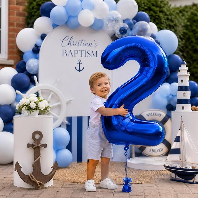 40 Inch 4 Balloons, Large Navy Blue Number 4 Balloon - Image 7
