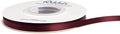 Ribbli Double Faced Burgundy Satin Ribbon, 1/4” x Continuous 25 Yards, Use by Ribbli
