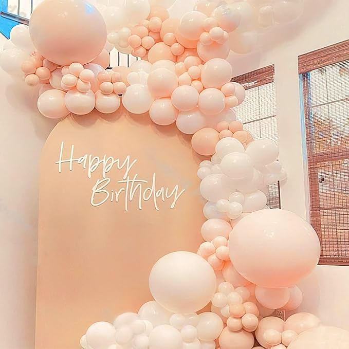 PartyWoo Pastel Orange Balloons 127pcs Light Pale Orange Peach Color | - Image 5