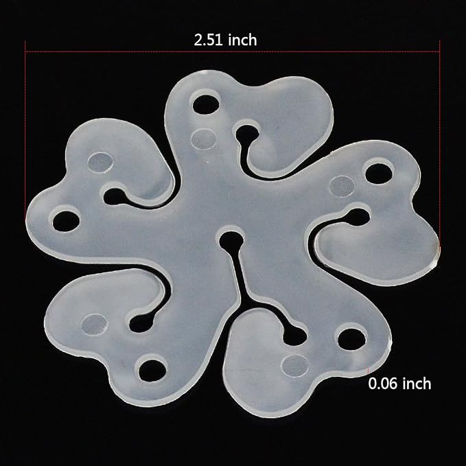 baotongle 50 pcs Portable Flower Shape Balloon Clips Holder - Image 3