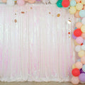 ShinyBeauty White Iridescent Backdrop 10FTx10FT Sequin Backdrop Fabric Backdrop by ShinyBeauty