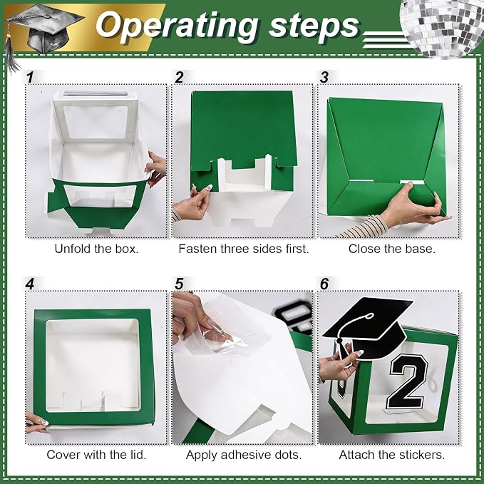 Congratulations Graduation Decor Class of 2026 Green and Black Balloons Arch kit - Image 5