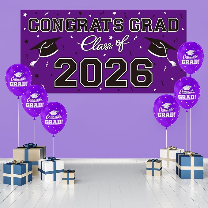 2026 Graduation Party Plastic Backdrop - Image 3