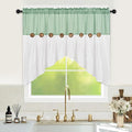 Farmhouse Swag Curtain, Boho Cotton Linen Valance Curtain, Sage Green Rustic by FRAMICS