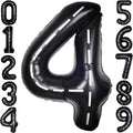 Race Car 40 Inch Black 4 Big Large Helium Balloon Number 0-9 | Track Giant by SULALABOO