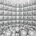 50pcs Metallic Silver Square Foil Balloons Wall Backdrop by Unknown