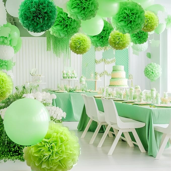 18pcs Decorative Tissue Paper Pom Poms of 14in - Image 6