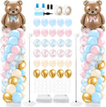 Lunmon 2 Sets Bear Gender Reveal Decorations, Bear Balloon Column Stand Kit by Lunmon