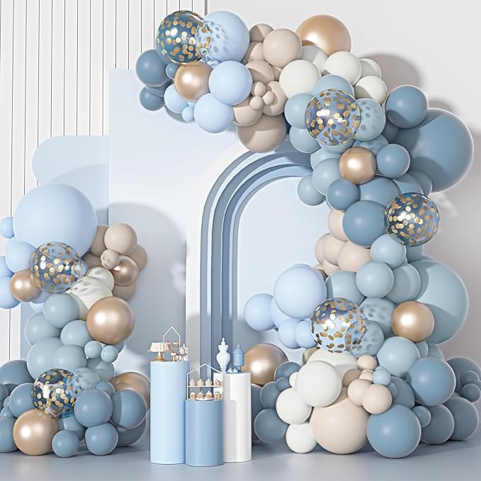 Ouddy Party Dusty Blue Balloons Arch Garland Kit 18 12 10 5 Inch | Different by OuddyParty