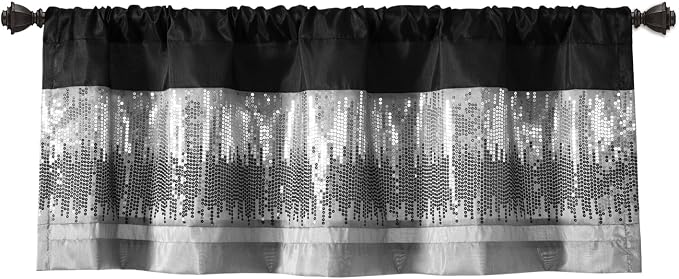 Lush Decor Night Sky Sequins Valance Curtain Single - Image 7