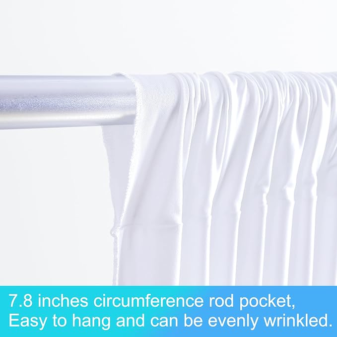8 Panels White Backdrop Curtains - Image 7