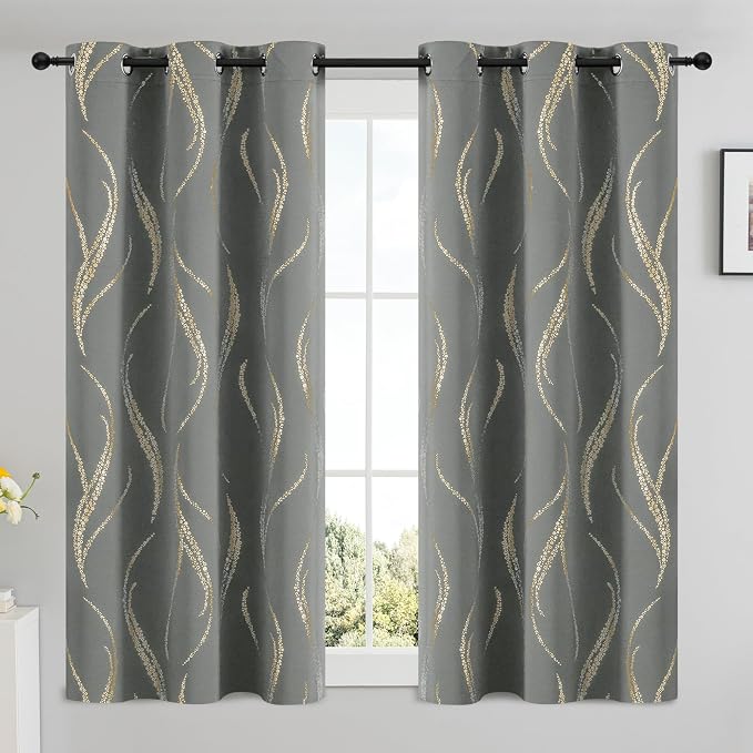 Yakamok Grey Light Blocking Curtains - Image 2