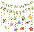 Flower Birthday Decorations, Garden Wildflower Party Decorations by OBBOLO