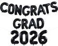 TONIFUL Graduation Balloons 16 Inch Black Congrats Grad Balloons 16 Inch Black by TONIFUL