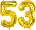 Number 53 Balloons for 53rd Birthday Party Decorations, 0-100 Large No.53 for by Joycard