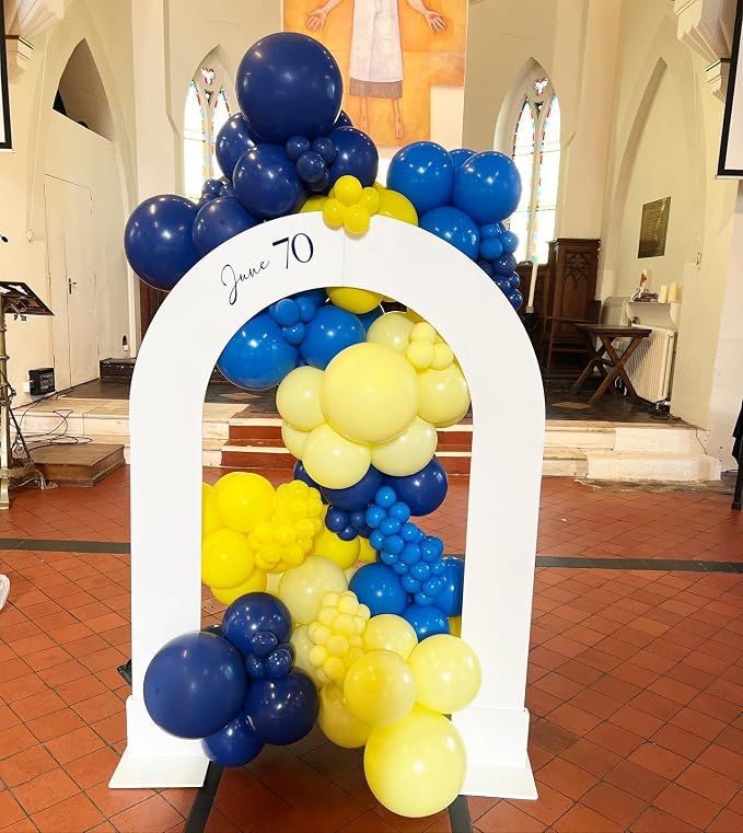 144Pcs Blue and Yellow Balloons Garland Arch Kit - Image 5