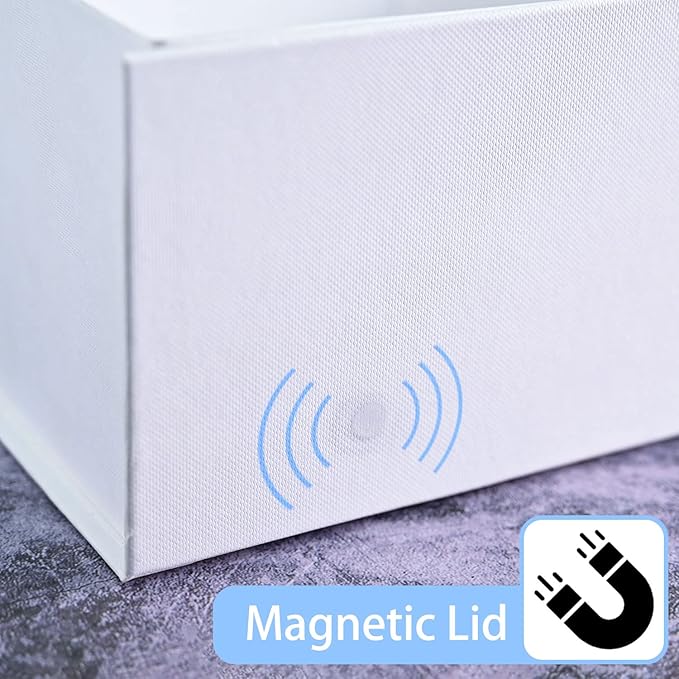 LIFELUM White Gift Boxes 2 Pack 13.85 x 8.35 x 4.45 Large Gift Boxes with Magnetic Lid Wedding Box for Presents Contains Card, Ribbon, Shredded Paper Filler Box for Gift