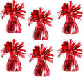 Chochkees Red 6-Pack Metallic Balloon Weights, Birthday Party Favors, Novelty by Chochkees