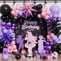 Pink and Purple Balloon Arch Garland Kit, Trendy Music Birthday Decorations by Haolongfa