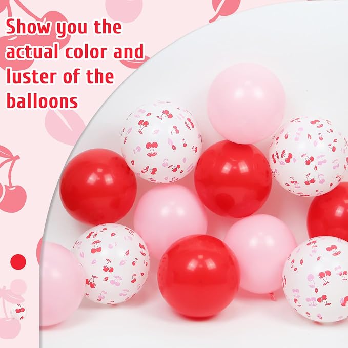 60pcs Cherry Balloons 12inch - Image 4