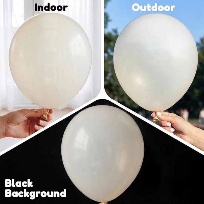 Sand White Balloons, Baby Shower, Anniversary, Graduation, Wedding Decorations - Image 4