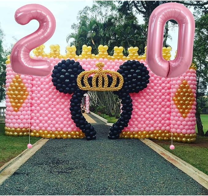 TONIFUL 40 Inch Pink Number 2 Balloons Large Foil 2nd Birthday Decorations | - Image 4
