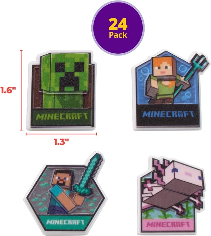 DecoPac Minecraft Lush Finds Rings, Cupcake Decorations Featuring Creeper - Image 4